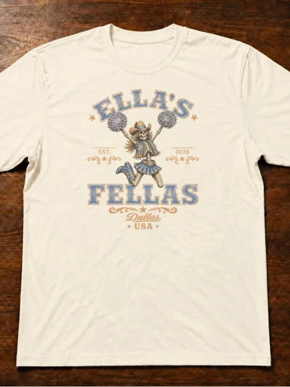 Ella's Fellas Cream Graphic Short-Sleeve Tee